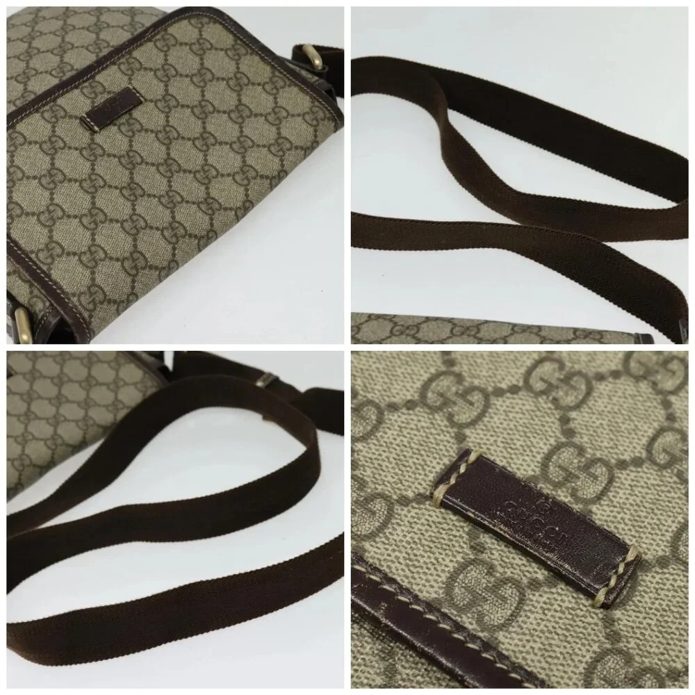 GUCCI GG Supreme Shoulder Bag PVC Beige Silver 223666 Auth ep10605 - Picture 16 of 16